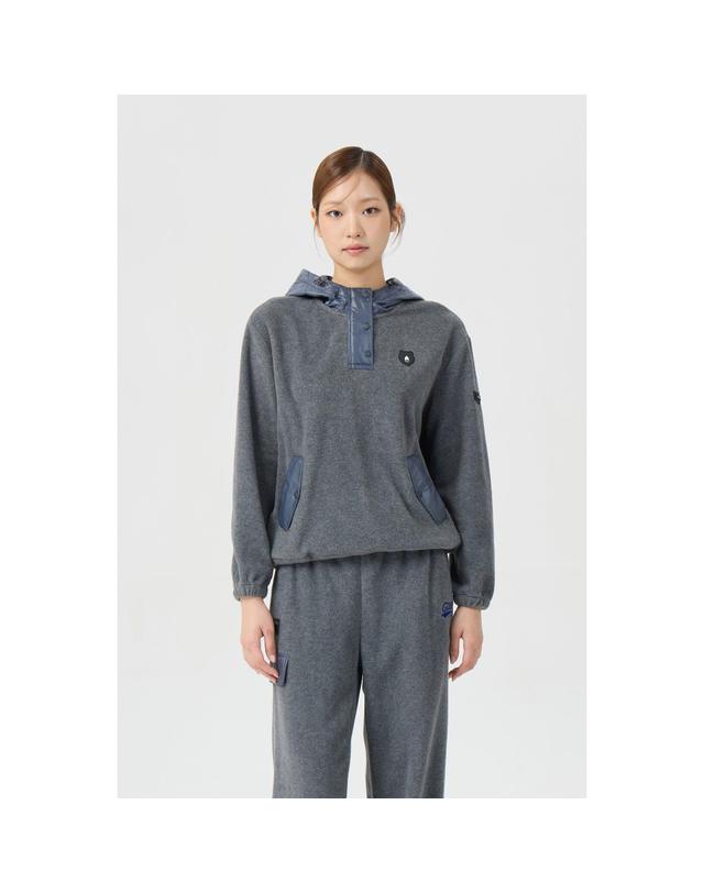 골든베어 (여성) Woven Hybrid Fleece Hoody (SET UP) G5TAW26301GYX 착용컷