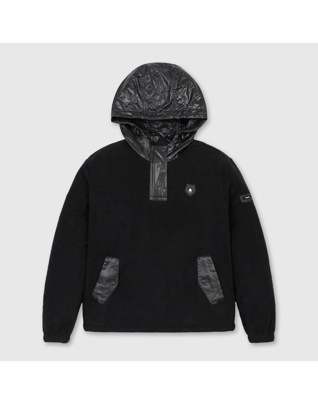 골든베어 (여성) Woven Hybrid Fleece Hoody (SET UP) G5TAW26301BKX 착용컷