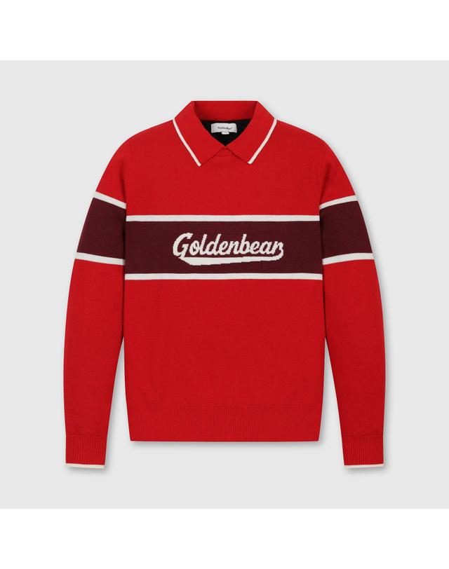골든베어 (여성) Border Stripe Collar Sweater G5WAW26201WIX 착용컷