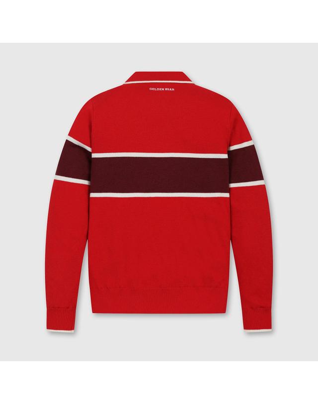 골든베어 (여성) Border Stripe Collar Sweater G5WAW26201WIX 착용컷