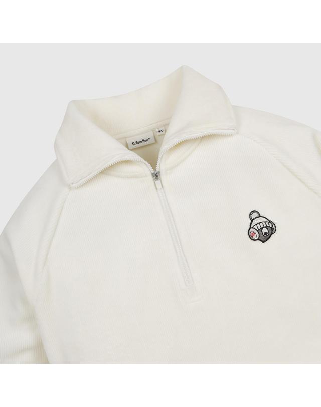 골든베어 (여성) Velour Raglan Half Zip-up (SET UP) G5TAW26203IVX 착용컷