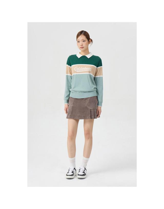 골든베어 (여성) Corduroy Pleats Culotte G5KCW26202BRX 착용컷