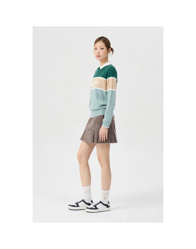골든베어 (여성) Corduroy Pleats Culotte G5KCW26202BRX 착용컷
