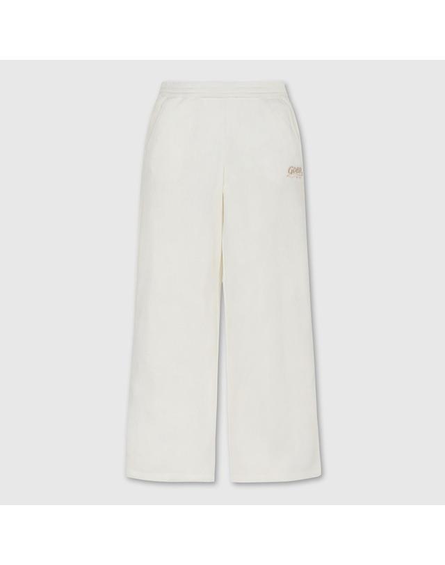 골든베어 (여성) Velour Semi Wide Pants (SET UP) G5PAW26203IVX 착용컷