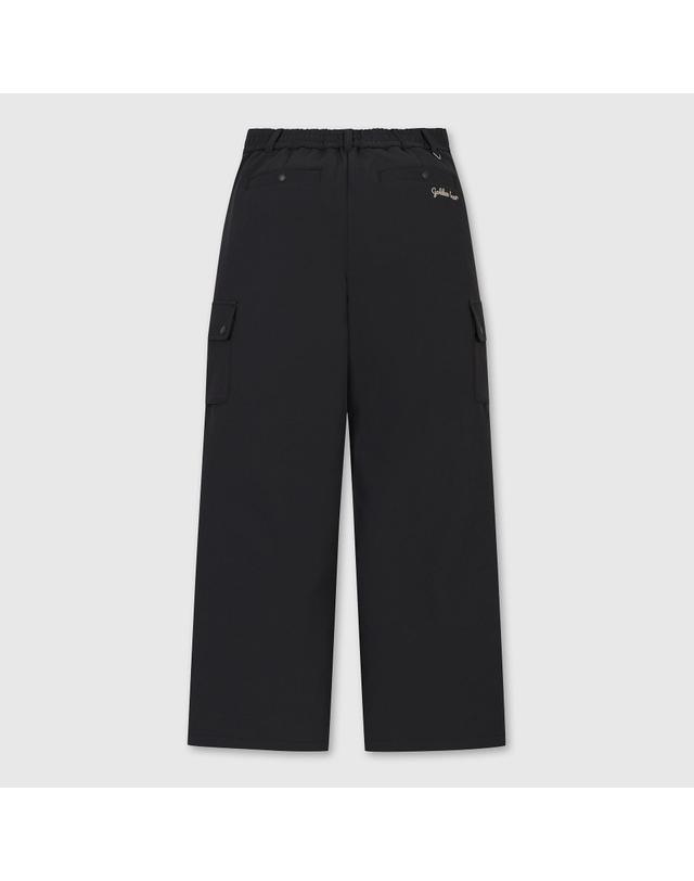 골든베어 (여성) Brushed Semi Wide Pants G5PAW26206BKX 착용컷