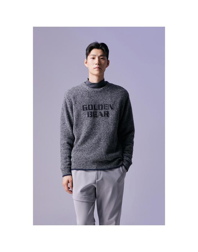 골든베어 (남성) Fuzzy Knit Pullover G4WAW26301DGX 착용컷