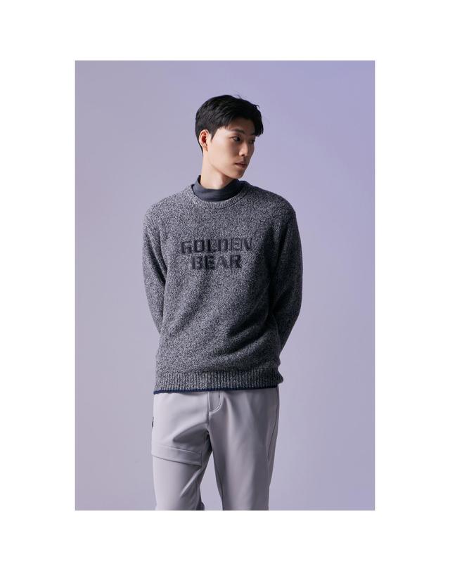 골든베어 (남성) Fuzzy Knit Pullover G4WAW26301DGX 착용컷