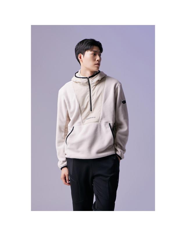 골든베어 (남성) Woven Fleece Hybrid Half-Zip Hoody G4TAW26503BEX 착용컷