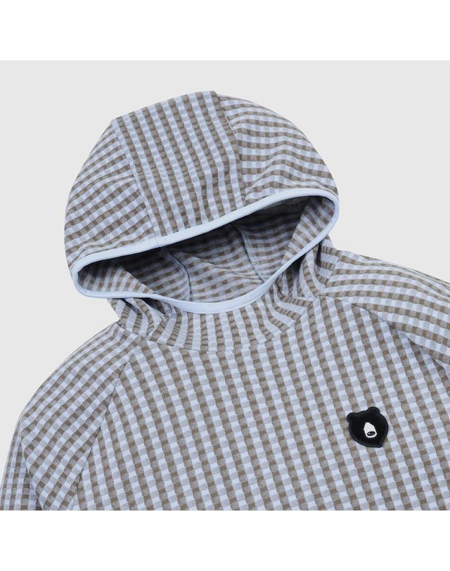 골든베어 (여성) Check Thermal Quarter-Zip Mid-Layer G5TAW26502BUX 착용컷