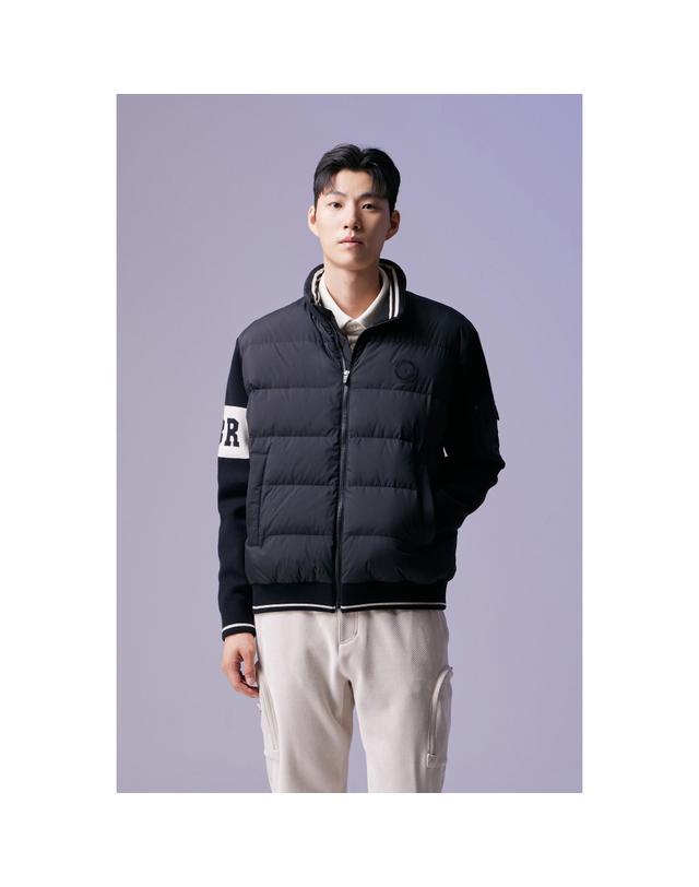 골든베어 (남성) Knit Hybrid Down Jumper G4UAW26701BKX 착용컷
