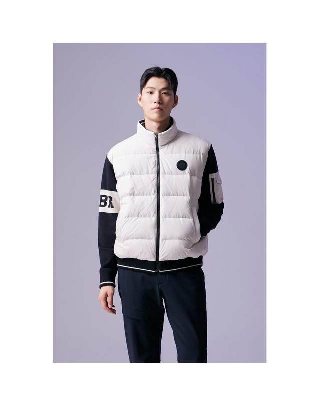 골든베어 (남성) Knit Hybrid Down Jumper G4UAW26701IVX 착용컷