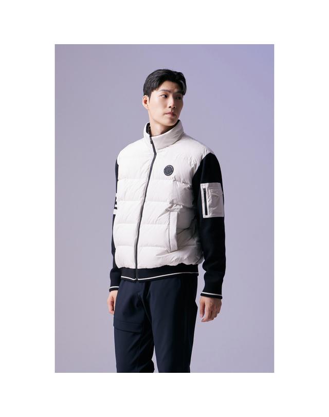 골든베어 (남성) Knit Hybrid Down Jumper G4UAW26701IVX 착용컷