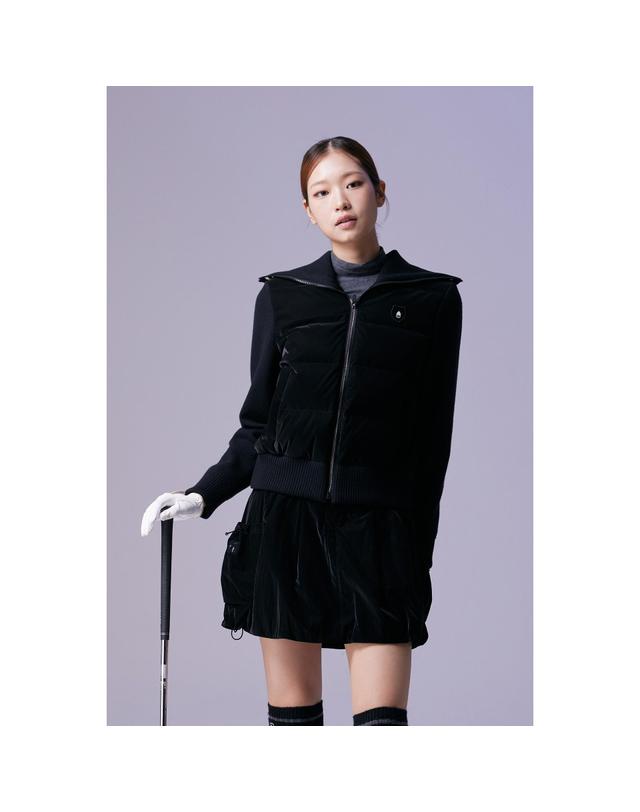 골든베어 (여성) Knit Hybrid Down Jumper G5UAW26501BKX 착용컷