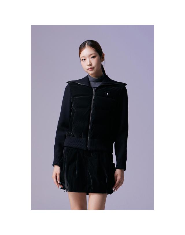 골든베어 (여성) Knit Hybrid Down Jumper G5UAW26501BKX 착용컷