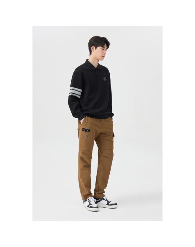 골든베어 (남성) Brushed Back Cargo Tapered Pants G4PAW26503BEX 착용컷