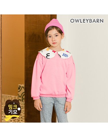 [보리보리] 빅카라밍크퍼맨투맨핑크