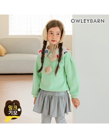 [보리보리]  빅카라밍크퍼맨투맨라임