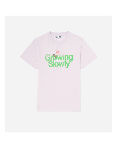 가니 베이직 코튼 저지 GROWING SLOWLY 반팔 티셔츠 A1050191 868