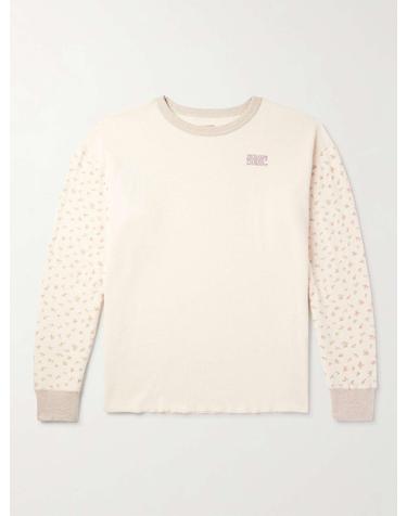 [해외직구] 25 S/S 캐피탈 로고-엠브로이드 프린트 와플니트 코튼-저지 티셔츠 K2409LC045 B0081453330