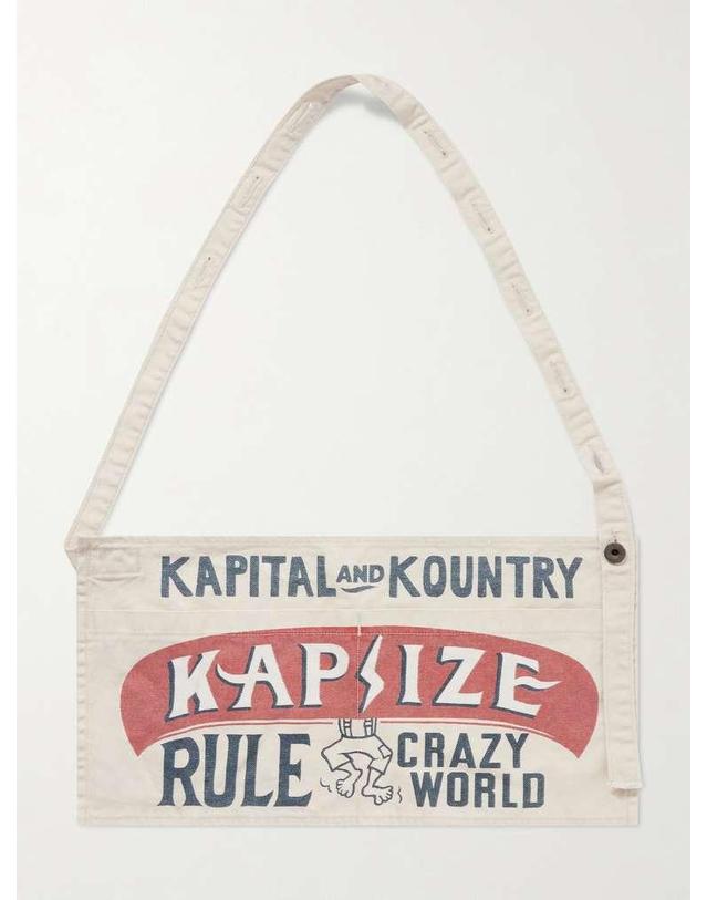 캐피탈 [해외직구] 26 S/S 캐피탈 프린트 코튼캔버스 APRON K2508XG509RED B0081933738 착용컷