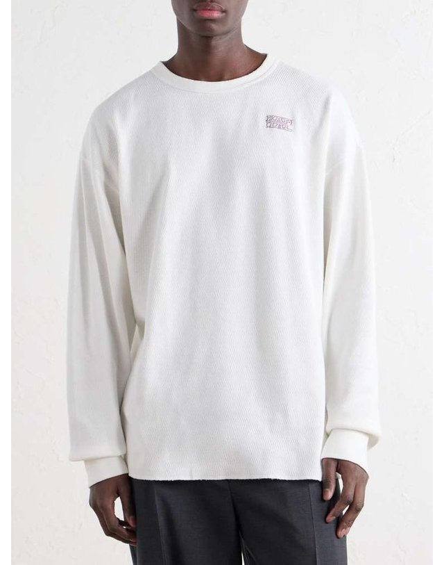 캐피탈 [해외직구] 캐피탈 로고 와플니트 코튼-저지 티셔츠 EK-1824LC B0082539778 착용컷