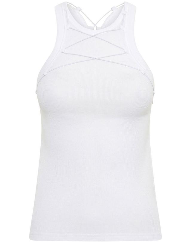 디온 리 [해외직구] 디온 리 탱크 탑 WITH STRINGS C3099R23WHITE B0191801852 착용컷