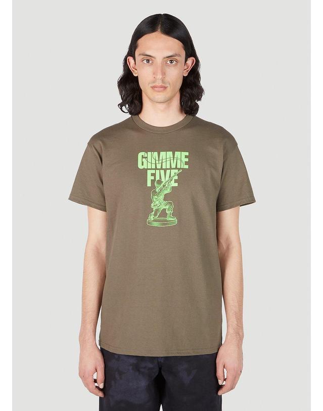 김미 파이브 [해외직구] 23 S/S 김미 파이브 SOLDIER 티셔츠 G5SOLDIERTEE OLIVE/FLOURESCENT GREEN B0110822689 착용컷