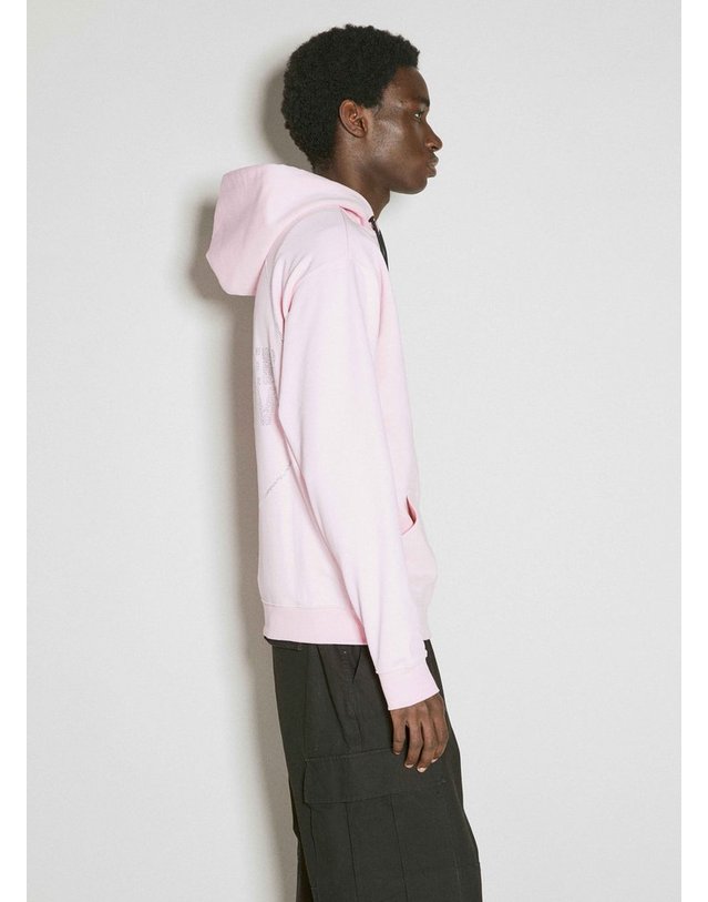 보일러 룸 [해외직구] 24 S/S 보일러 룸 후드 맨투맨 WITH DIAMANTE 로고 MOTIFS AW23HD02PNK B0111020644 착용컷