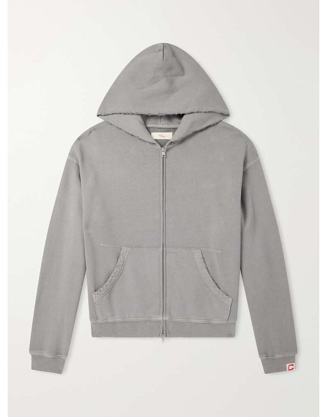 체리 [해외직구] 디스트레스 코튼-후리스 집업 HOODIES 264015 B0082188609 착용컷