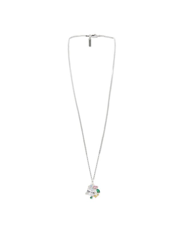 하튼랩스 [해외직구] 23 S/S 하튼랩스 실버 메탈 멀티 참 목걸이 1405MULTI B0480001292 착용컷