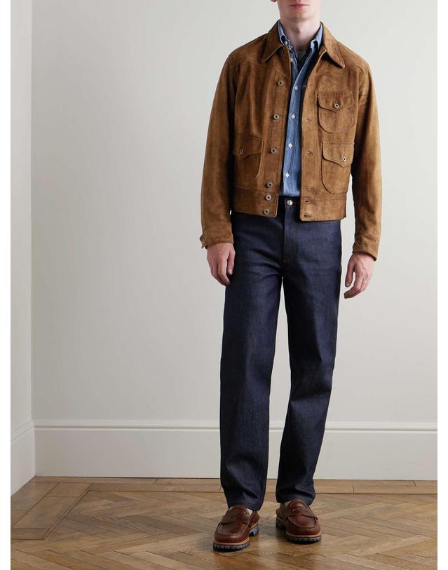 더블알엘 [해외직구] 26 S/S 더블알엘 스웨이드 자켓 782871510 B0081380438 착용컷