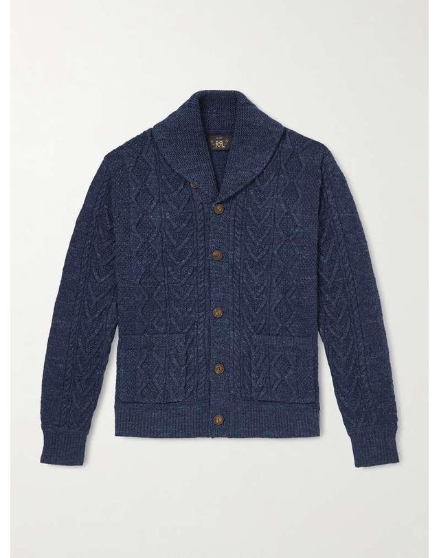 더블알엘 [해외직구] 26 F/W 더블알엘 케이블니트 코튼 가디건 782857166 B0081932521 착용컷