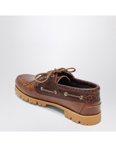 [해외직구] 26 S/S 비니스 브라운 보트 슈즈 WITH 크로커다일 인서트 11510-800 B0051956705