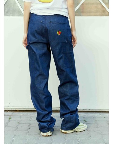 [해외직구] 23 F/W 스카이 하이 팜 워크웨어 더블 데님 KNEE WORK 팬츠 SHF04P001 BLUE B0110810133