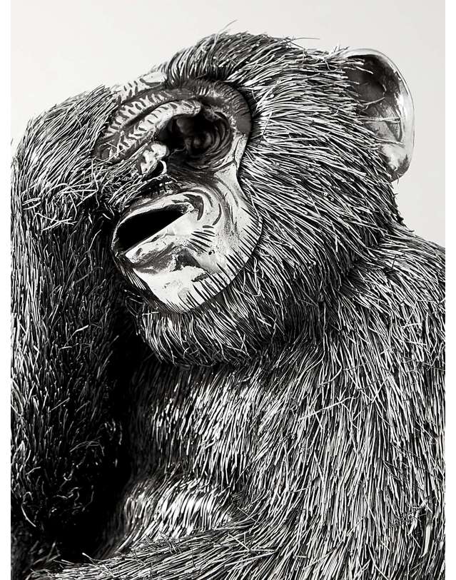 부첼라티 [해외직구] 부첼라티 SEENOEVIL MONKEY 실버 ORNAMENT SAGDEC010607 B0080097792 착용컷