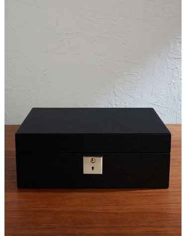 [해외직구] 스마이슨 파나마 크로스 레더 JEWELLERY 박스 1028660 JEWELLERY BOX WITH TRAVEL TRAY - PANAMA B0082269422