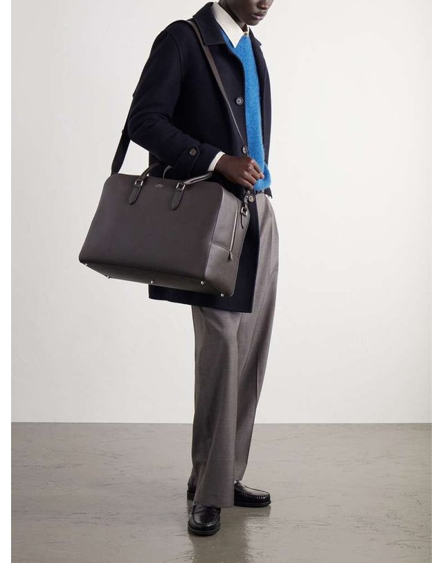 스마이슨 [해외직구] 스마이슨 풀그레인 레더 위켄드 백 1205538 SOFT TRAVEL BAG - LUDLOW B0082267516 착용컷