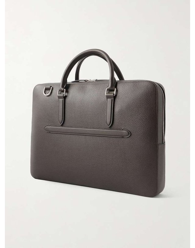 스마이슨 [해외직구] 스마이슨 풀그레인 레더 브리프케이스 1205354 SLIM BRIEFCASE ZIP FRONT - LUDLOW B0082268255 착용컷