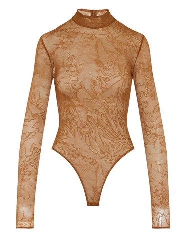 [해외직구] 데이비드코마 플로랄 바디수트 PF25DK93BSBROWN B0191845057