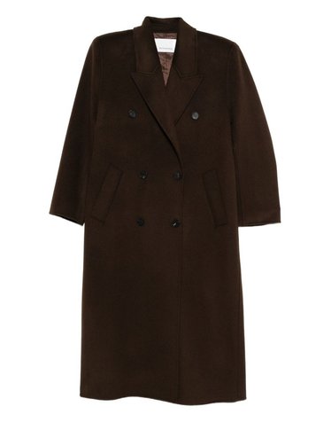 [해외직구] 가이아 더블 브레스티드 코트 다크 브라운 COFS045562000 DARKBROWN B0442319684