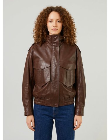 [해외직구] 26 F/W 브라운 NAPA 레더 봄버 JAFS22734200BROWN B0022335157
