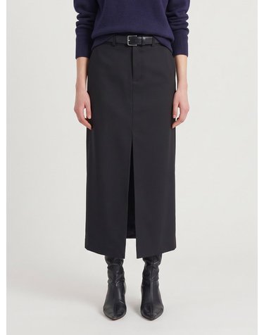[해외직구] 26 F/W 메이블리 블랙 펜슬 스커트 WITH 프론트 슬릿 SKFS22818100BLACK B0022339701
