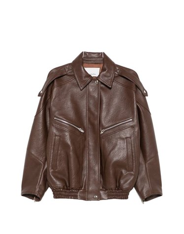 [해외직구] 허드슨 페이크 레더 봄버 자켓 JAFS22714200 BROWN B0442362899