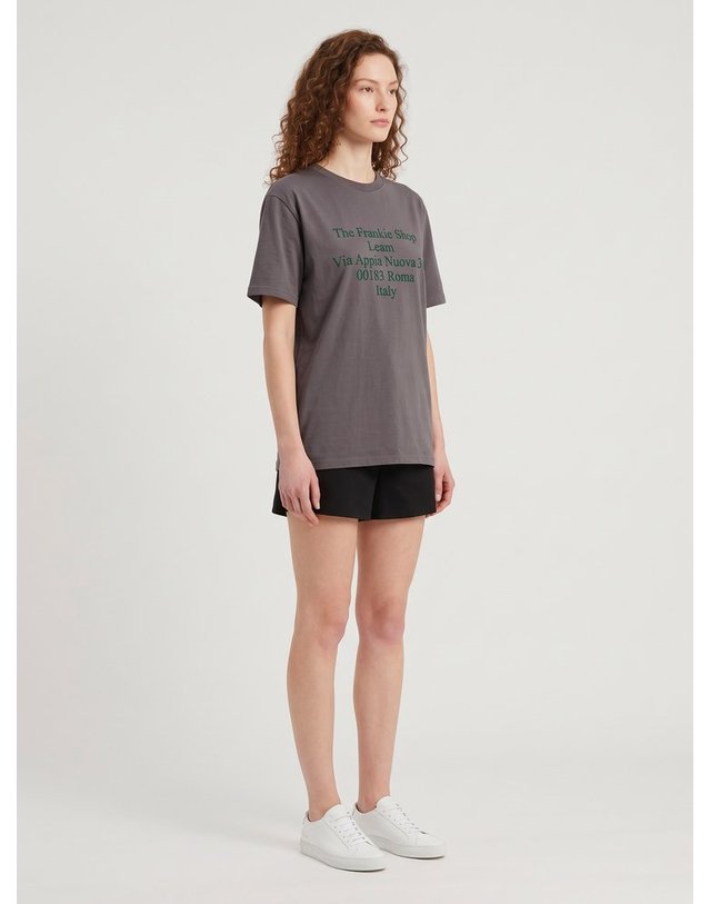 프랭키샵 [해외직구] 26 F/W 더 프랭키 SHOP X LEAM 티셔츠 TSFS238111610104GREY/GREEN B0022365626 착용컷