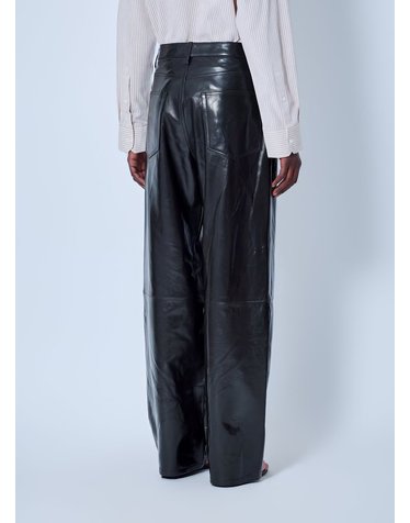 [해외직구] 26 F/W 로헤 BRUUN LACQUER 배기 트라우저 421-30-191 080 B0112323112