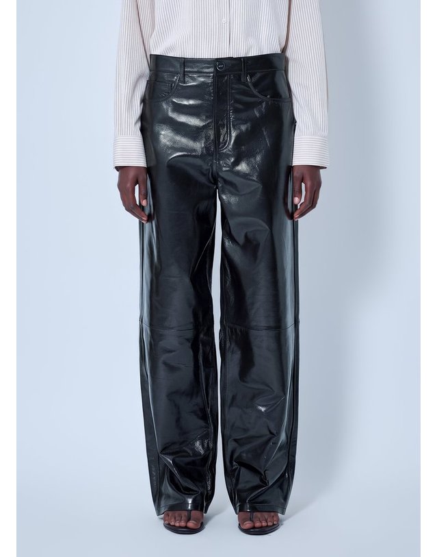 로헤 [해외직구] 26 F/W 로헤 BRUUN LACQUER 배기 트라우저 421-30-191 080 B0112323112 착용컷
