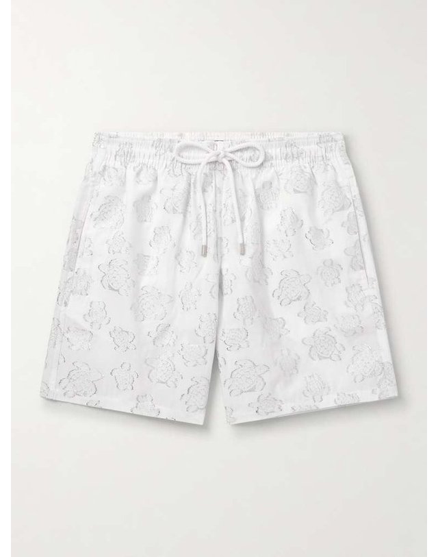 빌브레퀸 [해외직구] 빌레브레킨 MOOPEA 스트레이트레그 미드렝스 METALLICJACQUARD 수영 쇼츠 MPACA636 B0082128911 착용컷