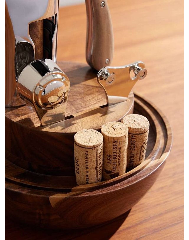 아뜰리에두뱅 [해외직구] 아뜰리에두뱅 OENO MOTION GROOM 월넛 우드 글라스 & 스틸 CORKSCREW 셋 095663-4 B0082123514 착용컷