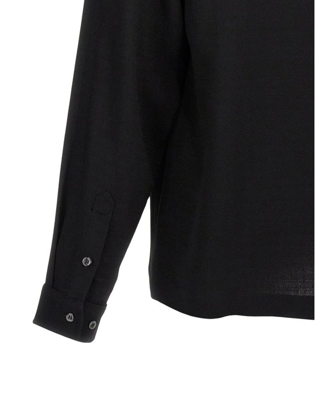 세퍼 [해외직구] 세퍼 SENSE BUTTONUP 셔츠 SENSEBLACKCREPE B0192313905 착용컷