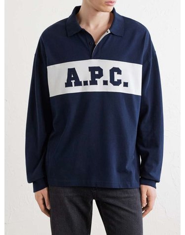 [해외직구] A.P.C 아페쎄 ALEXIS 로고-엠브로이드 코튼-저지 폴로 셔츠 COHRU-H26633 B0082178748